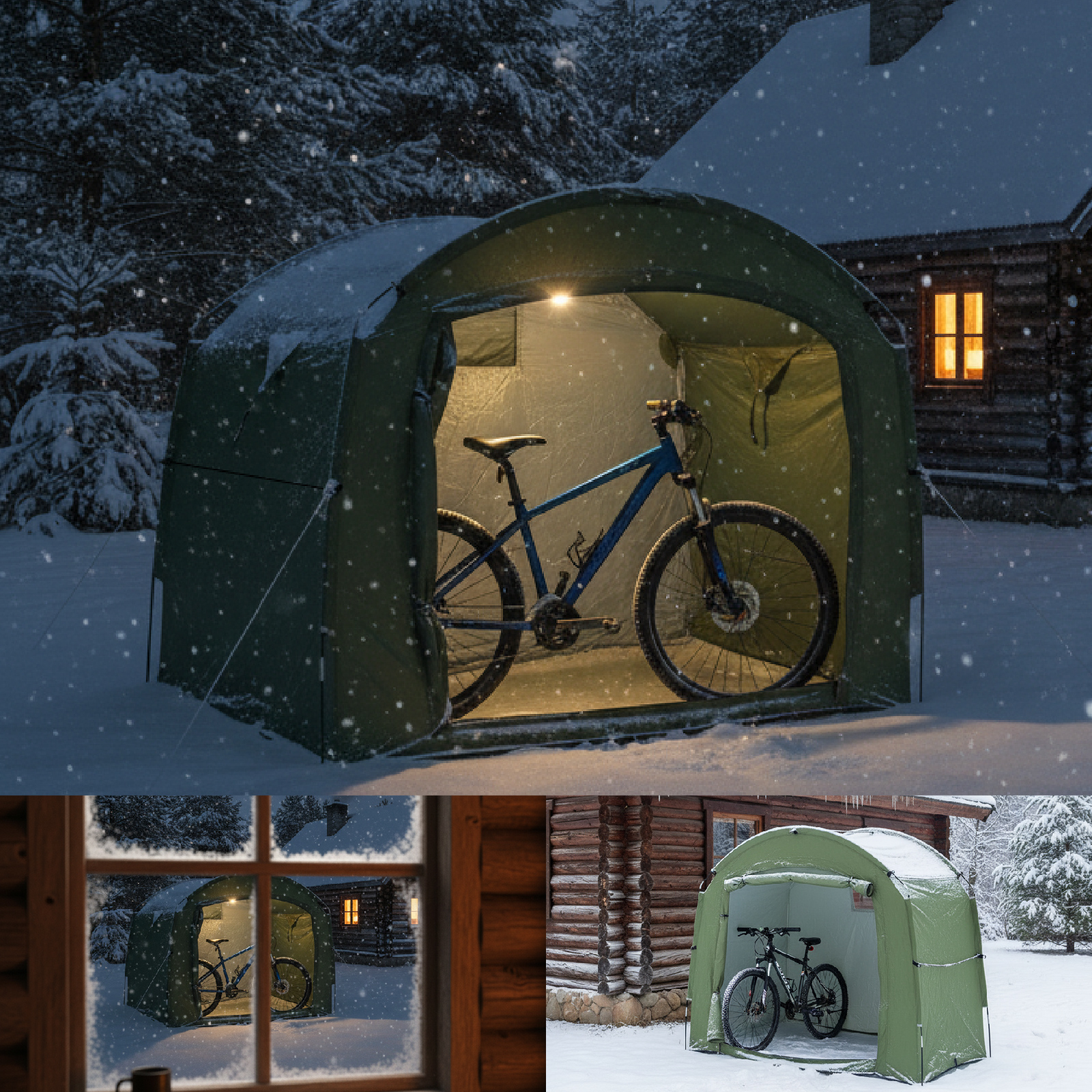 Cycling Gear Bag - Portable Outdoor Bike Shelter Storage Tent