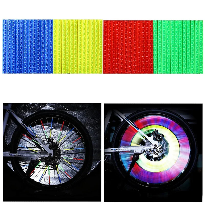 Cycling Gear Travel Bag - 12PCS/Bag Bicycle Wheel Spokes Reflective Sticker