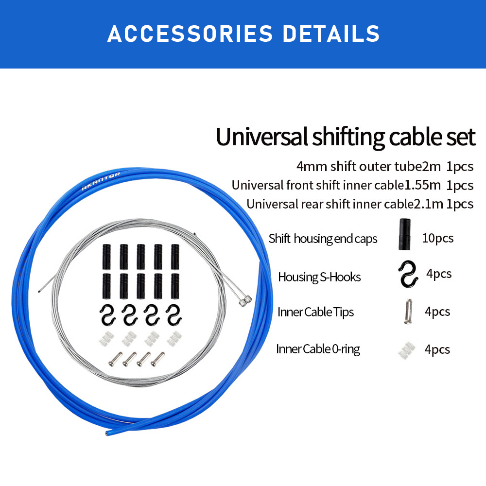 AKA Bicycle Brake/Shift Cable& - مراجعة Cycling Gear Kit وسعره