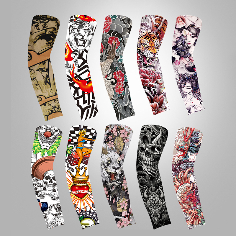 1 Pc Summer Tattoo Sleeve UV S - مراجعة Cycling Gloves وسعره