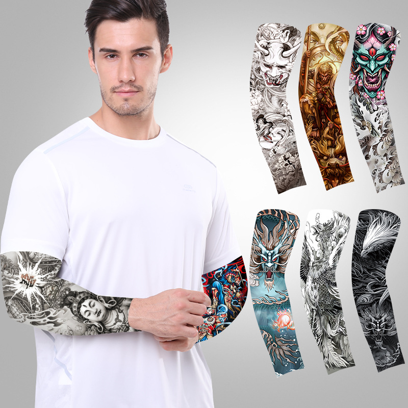 1 Pc Summer Tattoo Sleeve UV S - مراجعة Cycling Gloves وسعره