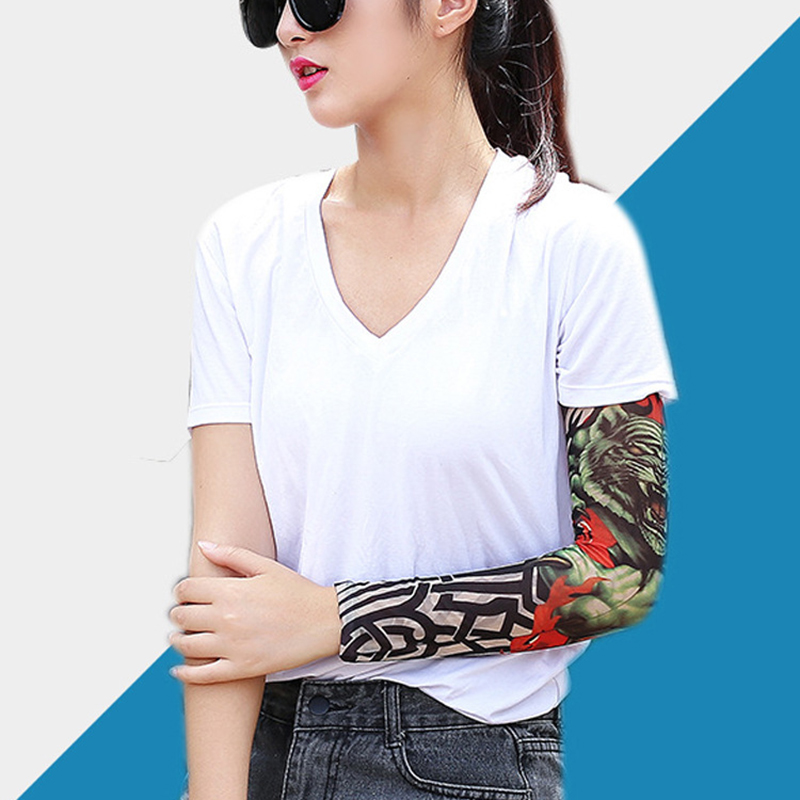 1 Pc Summer Tattoo Sleeve UV S - مراجعة Cycling Gloves وسعره