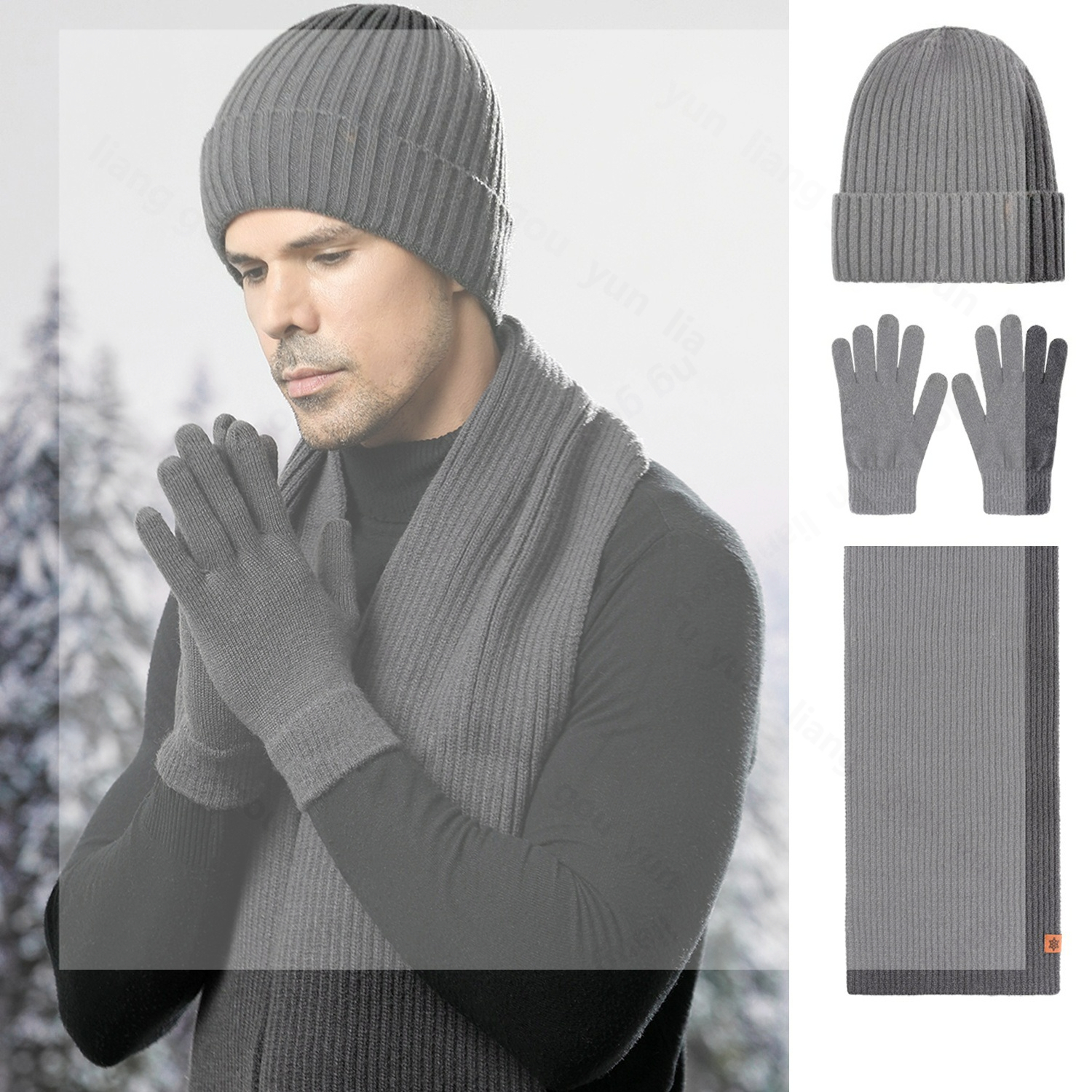 Knitted hat, scarf and gloves  - مراجعة Cycling Gloves وسعره