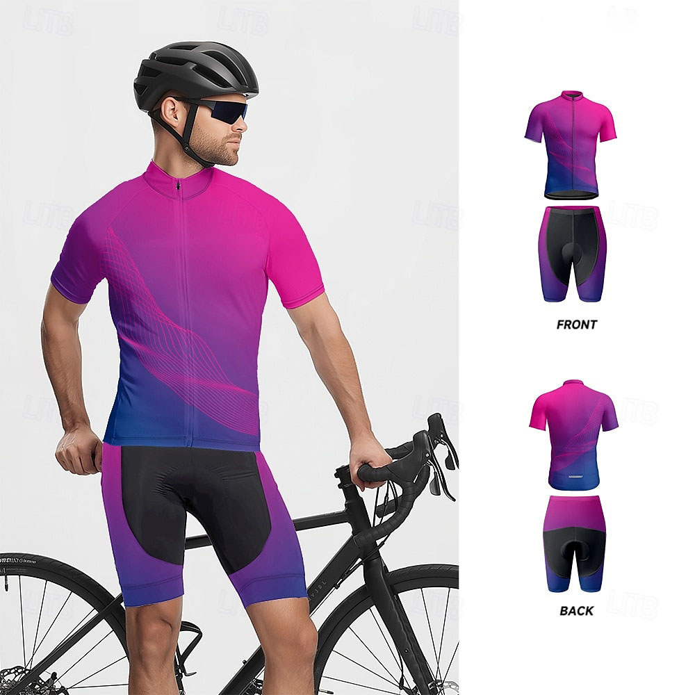 Men Short Sleeve Cycling Jerse - مراجعة Triathlon Cycling Kit وسعره