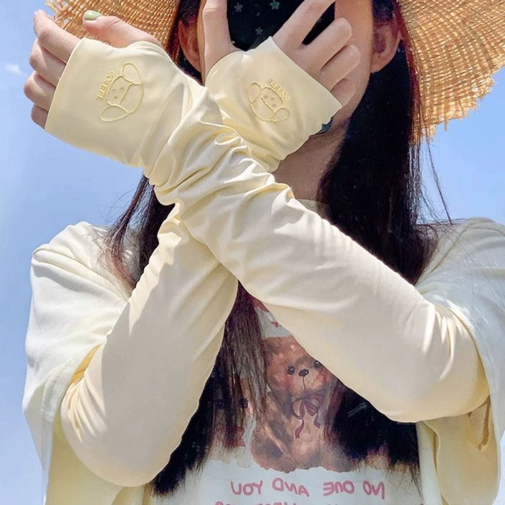 Cute Elastic Long Ice Silk Sle - مراجعة Cycling Gloves وسعره