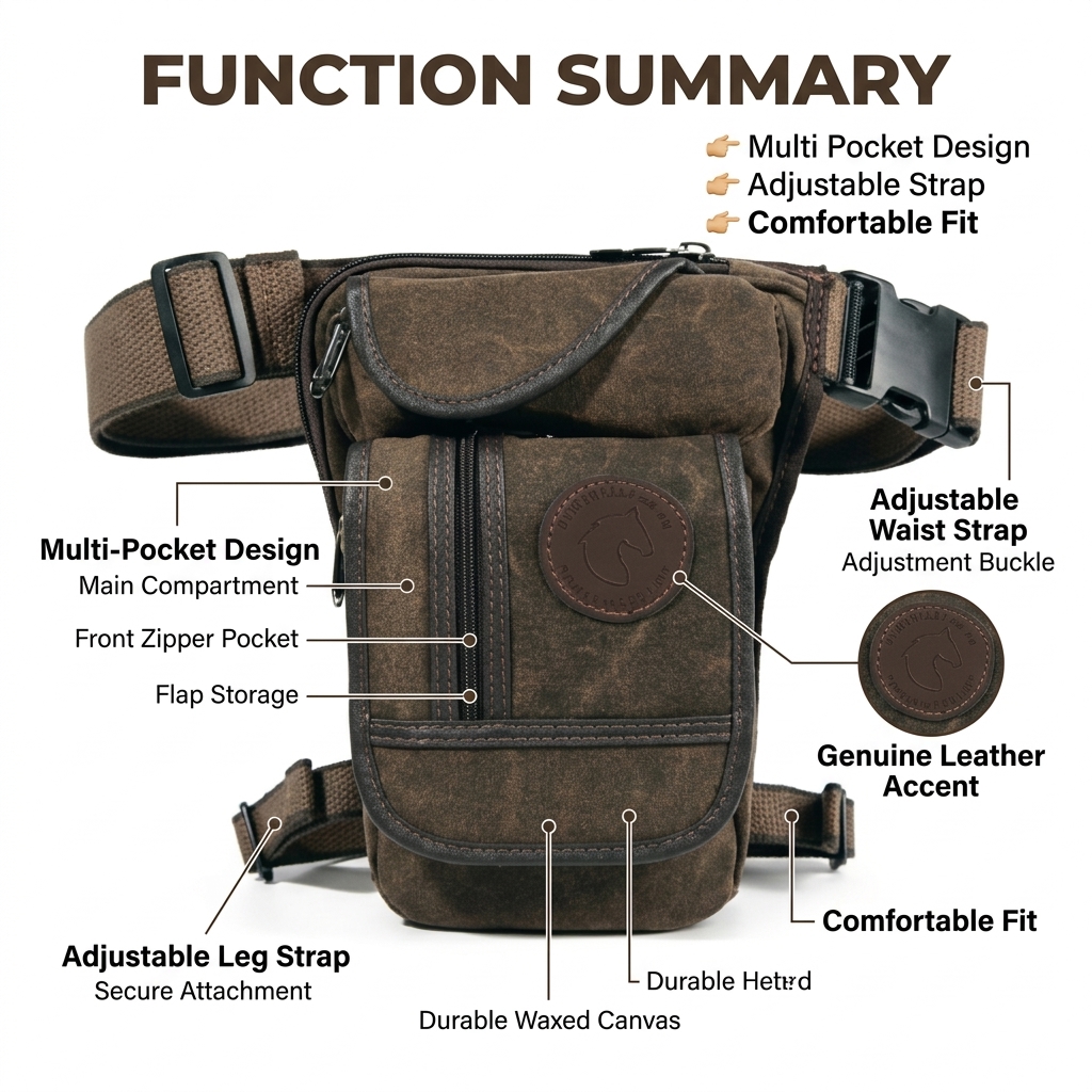 Motorcycle Drop Leg Bag Men Ca - مراجعة Cycling Gear Bag وسعره